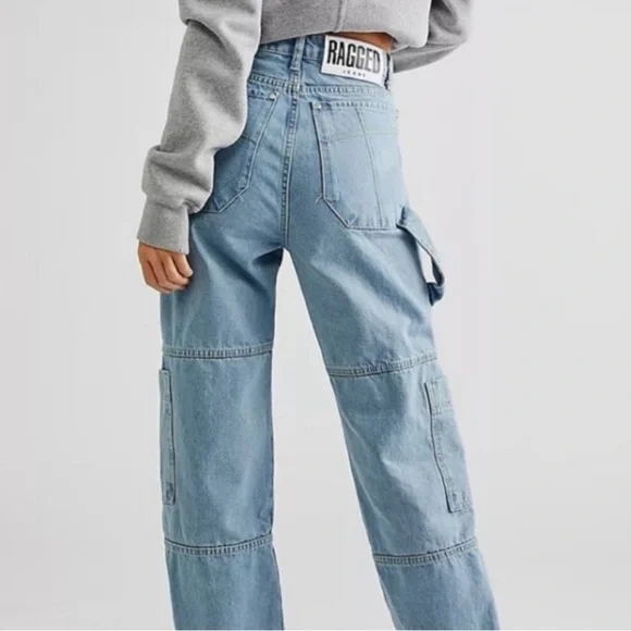 The Ragged Priest Combat High Rise Jeans Blue Size 32 - Picture 4 of 4